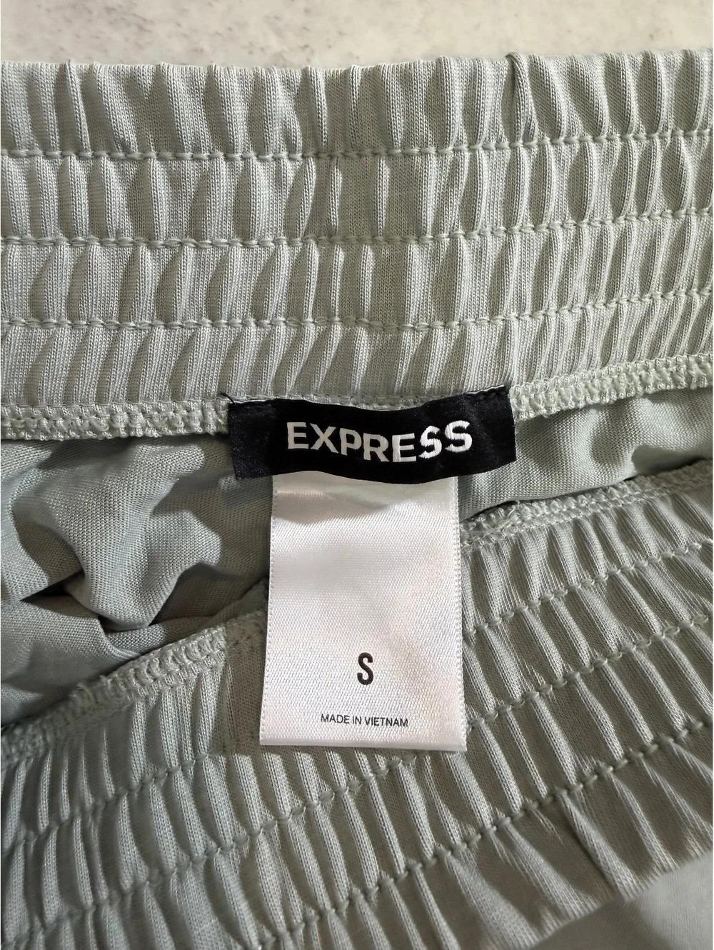 Express Women's Light Gray Elastic Waist Jogger Pants Size S